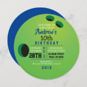 ボウリングボールの誕生日パーティーへの招待 招待状 (正面/裏面)