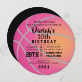 ボウリングボールの誕生日パーティーへの招待 招待状 (正面/裏面)