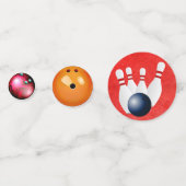 ボウリングボールをテーマにした誕生日パーティー紙吹雪 コンフェッティ (正面)