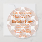 ボウリングボールオレンジパーティの招待状 招待状 (裏面)