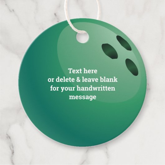 ボウリングボールデザインフアグリーカード フェイバータグ (正面)