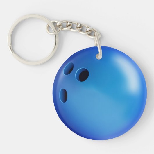 ボウリングボールバッグIDラベルまたはバックパックキーチェーン キーホルダー (正面)