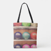 ボウリングボールパーソナライズされたカラフル トートバッグ (裏面)