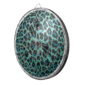 ボウリングボールヒョウティール(緑がかった色) ダーツボード (正面右)