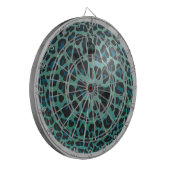 ボウリングボールヒョウティール(緑がかった色) ダーツボード (正面左)