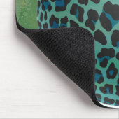 ボウリングボールヒョウティール(緑がかった色) マウスパッド (コーナー)