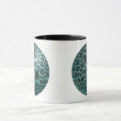 ボウリングボールヒョウティール(緑がかった色) マグカップ (中央)