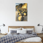 ボウリングボールビーチオンカリフォルニアズメンドシーノコースト キャンバスプリント (インサイチュ (寝室))