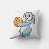 ボウリングボールボーリングのウサギ クッション (裏面)