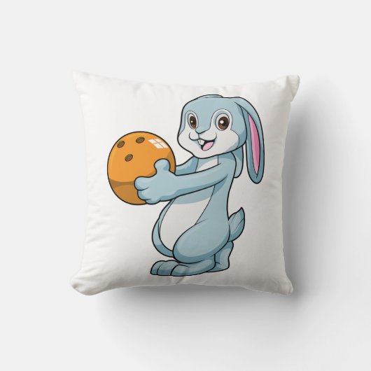 ボウリングボールボーリングのウサギ クッション (正面)