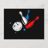 ボウリングボールボーリングピンボウリングをする人、 クリケットの投手ボウリングをする人、 クリケット 案内ポストカード (正面)