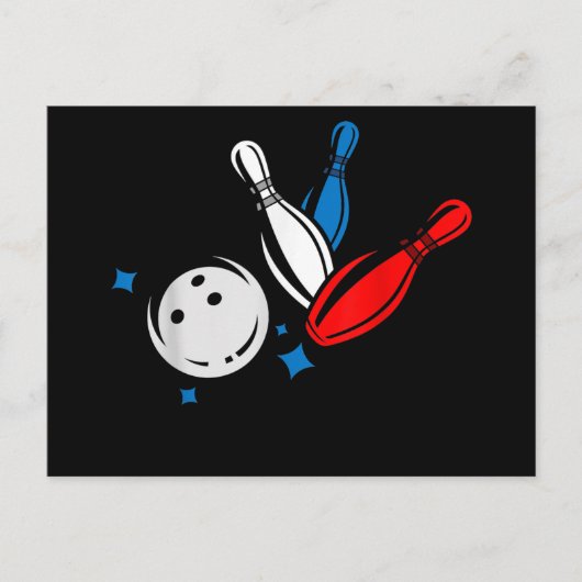 ボウリングボールボーリングピンボウリングをする人、 クリケットの投手ボウリングをする人、 クリケット 案内ポストカード (正面)