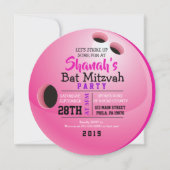 ボウリングボールラウンドバルミツワーパーティの招待状 招待状 (正面)