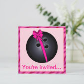 ボウリングボール付きボウリング誕生日招待状 招待状 (スタンド正面)