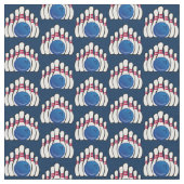 ボウリングボール及びピンデザイン布 ファブリック (クローズアップ)