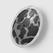 ボウリングボール牛のグレー ラウンド壁時計 (傾斜)