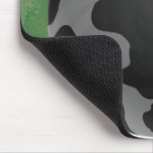 ボウリングボール牛グレー マウスパッド (コーナー)