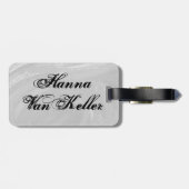 ボウリングボール牛グレー ラゲッジタグ (裏面横)