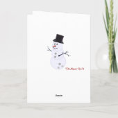 ボウリングボール雪だるまクリスマスカード シーズンカード (裏面)