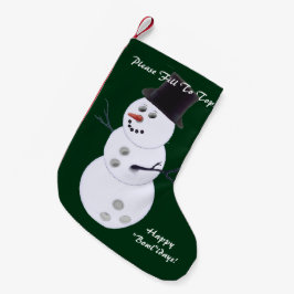 ボウリングボール雪だるまクリスマス スモールクリスマスストッキング