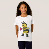 ボウリングボール スポーツ 蜂 Tシャツ (正面フル)
