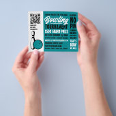 ボウリングボール&ピンテンピンボーリング大会 チラシ (手)