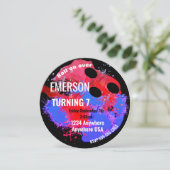 ボウリングボール, ボウリング, グローボウリングの誕生日パーティー 招待状 (スタンド正面)