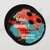 ボウリングボール, ボウリング, 男の子の誕生日パーティー 招待状 (正面/裏面)