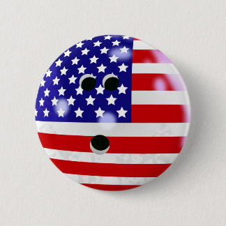 ボウリングボール(USA)ピン 缶バッジ
