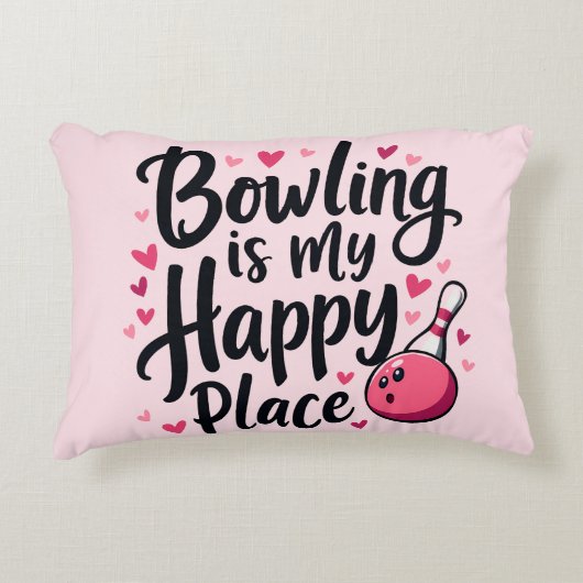 ボウリングラバー キュート レトロ アエステティック スポーツ デザイン アクセントクッション (正面)