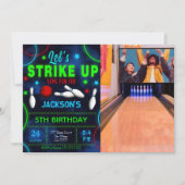 ボウリング写真招待状 招待状 (正面)