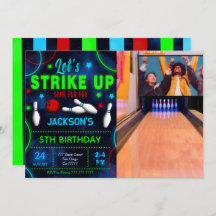 ボウリング写真招待状