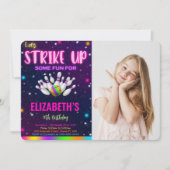 ボウリング写真招待状 招待状 (正面)