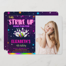 ボウリング写真招待状 招待状