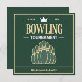 ボウリング大会 招待状 (正面/裏面)