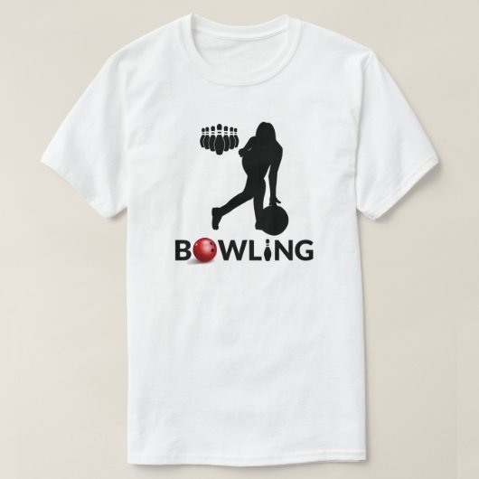 ボウリング女子Tシャツ Tシャツ (デザイン正面)