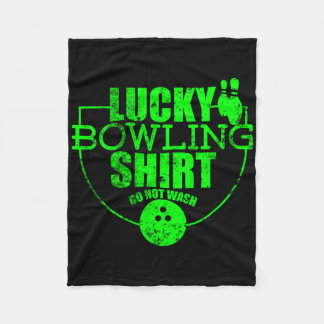 ボウリング好きのための幸運を呼ぶシャツ 洗わないでねジョークTシャツ フリースブランケット