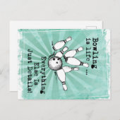 ボウリング愛好者へのギフト、面白いボウリングプレーヤーへのギフト ポストカード (正面/裏面)