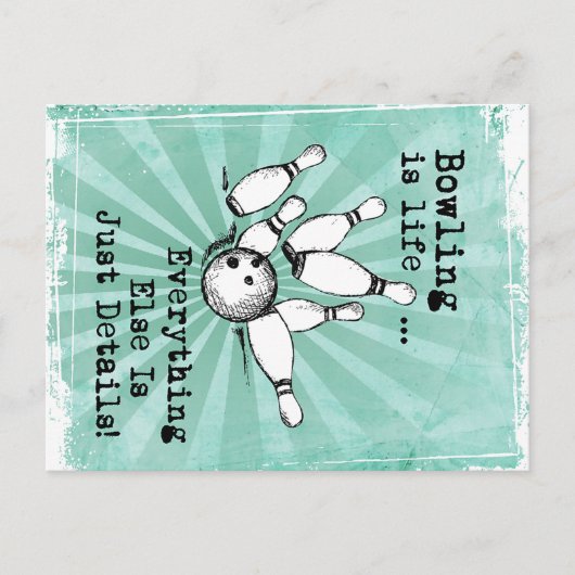 ボウリング愛好者へのギフト、面白いボウリングプレーヤーへのギフト ポストカード (正面)