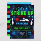 ボウリング招待状 招待状 (正面/裏面)
