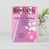 ボウリング招待状 - 説明欄のリンクを更新しました 招待状 (スタンド正面)