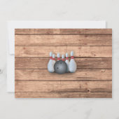 ボウリング招待状 黒板にチョークで書かれた「Let's Bowl」 招待状 (裏面)