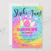 ボウリング招待 タイダイ ボウリング招待 招待状 (正面)