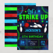 ボウリング招待 招待状 (正面/裏面)