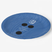 ボウリング渦巻形のボール |色、年齢、名前の選択 ペーパープレート (アングル)