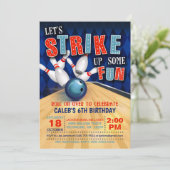 ボウリング誕生日招待状 招待状 (スタンド正面)