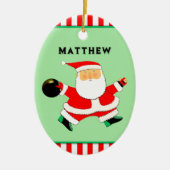 ボウリング サンタクロース セラミックオーナメント (正面)