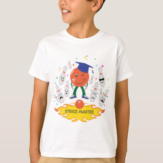 ボウリング ストライク キッズTシャツ - ホワイト Tシャツ