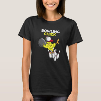 ボウリング チキン ニワトリ ヒヨコ ニワトリ ボウル Tシャツ