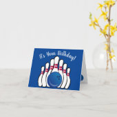 ボウリング デザイン 誕生日カード カード (黄色い花)